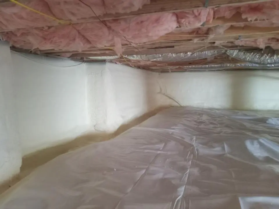 Crawl space encapsulation with closed-cell spray foam for Spray Foam Roofing in Mount Vernon