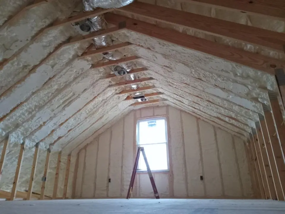 Spray foam roofing application for Crawl Space Insulation project in Mount Vernon